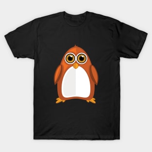 Brown Orange Penguin T-Shirt